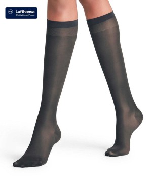 Skarpetki Falke Vitalize 20 DEN Knee-high Socks Damskie Szare | VLBFCN-935