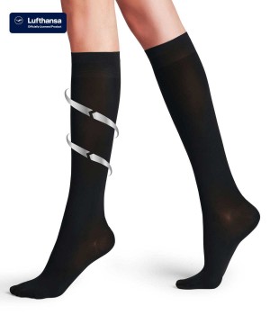 Skarpetki Falke Vitalize 40 DEN Knee-high Socks Damskie Czarne | VWNOBY-560