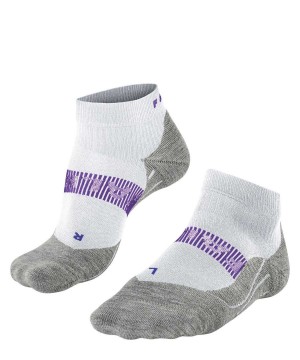 Sports Socks Falke RU4 Endurance Cool Short Running Short sock Damskie Białe | UAXTDP-985