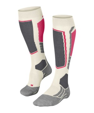 Sports Socks Falke SK2 Intermediate Skiing Knee-high Socks Damskie Białe | OHJDNB-940