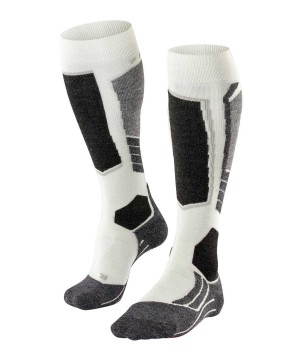 Sports Socks Falke SK2 Intermediate Skiing Knee-high Socks Damskie Białe | XDCPMS-106