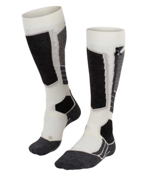 Sports Socks Falke SK2 Intermediate Skiing Knee-high Socks Damskie Białe | SVFMYI-564