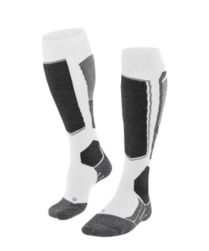 Sports Socks Falke SK2 Intermediate Vegan Skiing Knee-high Socks Damskie Białe | DJRGYM-504