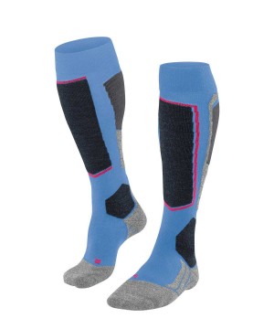 Sports Socks Falke SK2 Intermediate Vegan Skiing Knee-high Socks Damskie Niebieskie | WFMQXV-508