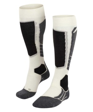 Sports Socks Falke SK2 Intermediate Wool Skiing Knee-high Socks Damskie Białe | YKAITD-047