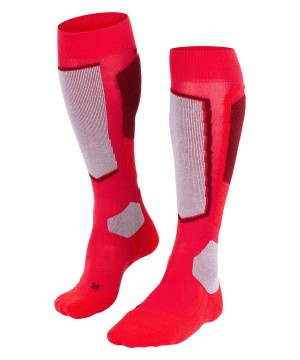 Sports Socks Falke SK2 Intermediate Wool Skiing Knee-high Socks Damskie Czerwone | LJKCGV-138