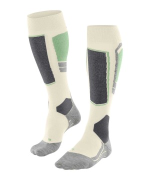 Sports Socks Falke SK4 Advanced Skiing Knee-high Socks Damskie Białe | LHFBGO-485