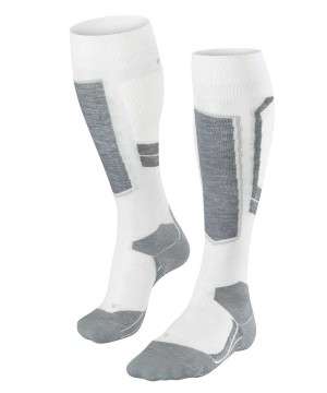 Sports Socks Falke SK4 Wool Skiing Knee-high Socks Damskie Białe | XZJLOM-240