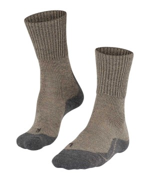 Sports Socks Falke TK1 Adventure Wool Trekking Socks Damskie Beżowe | HVBGMN-034