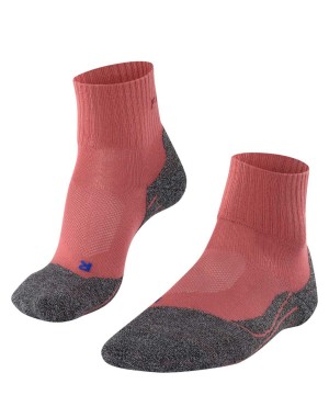 Sports Socks Falke TK2 Explore Cool Short Trekking Short sock Damskie Czerwone | XGOFCU-178