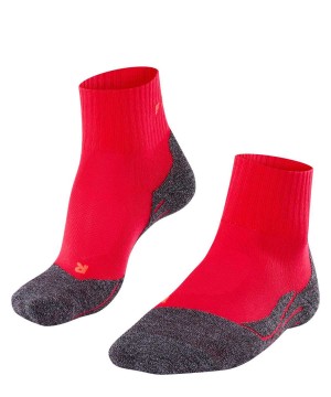 Sports Socks Falke TK2 Explore Cool Short Trekking Short sock Damskie Czerwone | WOTVBQ-325