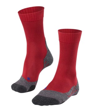 Sports Socks Falke TK2 Explore Cool Trekking Socks Damskie Czerwone | RTFWUN-815