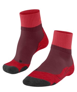 Sports Socks Falke TK2 Explore Short Trekking Short sock Damskie Czerwone | SHJOFG-807