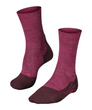 Sports Socks Falke TK2 Explore Wool Trekking Socks Damskie Czerwone | PAUEQZ-573