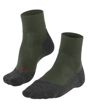 Sports Socks Falke TK5 Wander Wool Short Trekking Short sock Damskie Zielone | DGIMRC-534