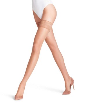 Thigh Highs Falke Lunelle 8 DEN Stay-ups Damskie Beżowe | WKRHEP-385