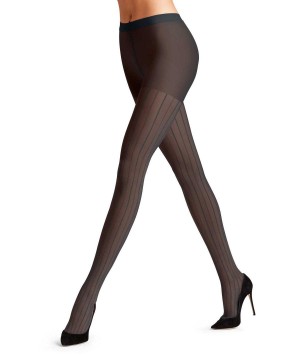 Tights Falke Linear Lounge 25 DEN Tights Damskie Niebieskie | SQOZHW-490