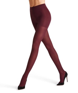 Tights Falke Rib Shaping 50 DEN Tights Damskie Czerwone | NWHBMS-145