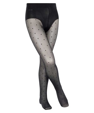 Tights Falke Romantic Dot Tights Dziecięce Czarne | CQLDRK-245