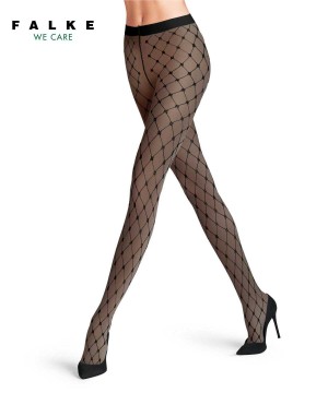 Tights Falke Twisted Story 20 DEN Tights Damskie Czarne | YBCVPE-279