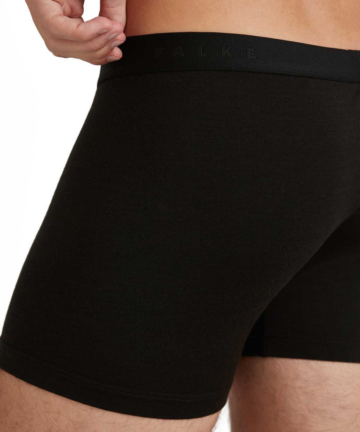 Boxer & Slips Falke Boxer Daily ClimaWool Męskie Czarne | FRLCMQ-542