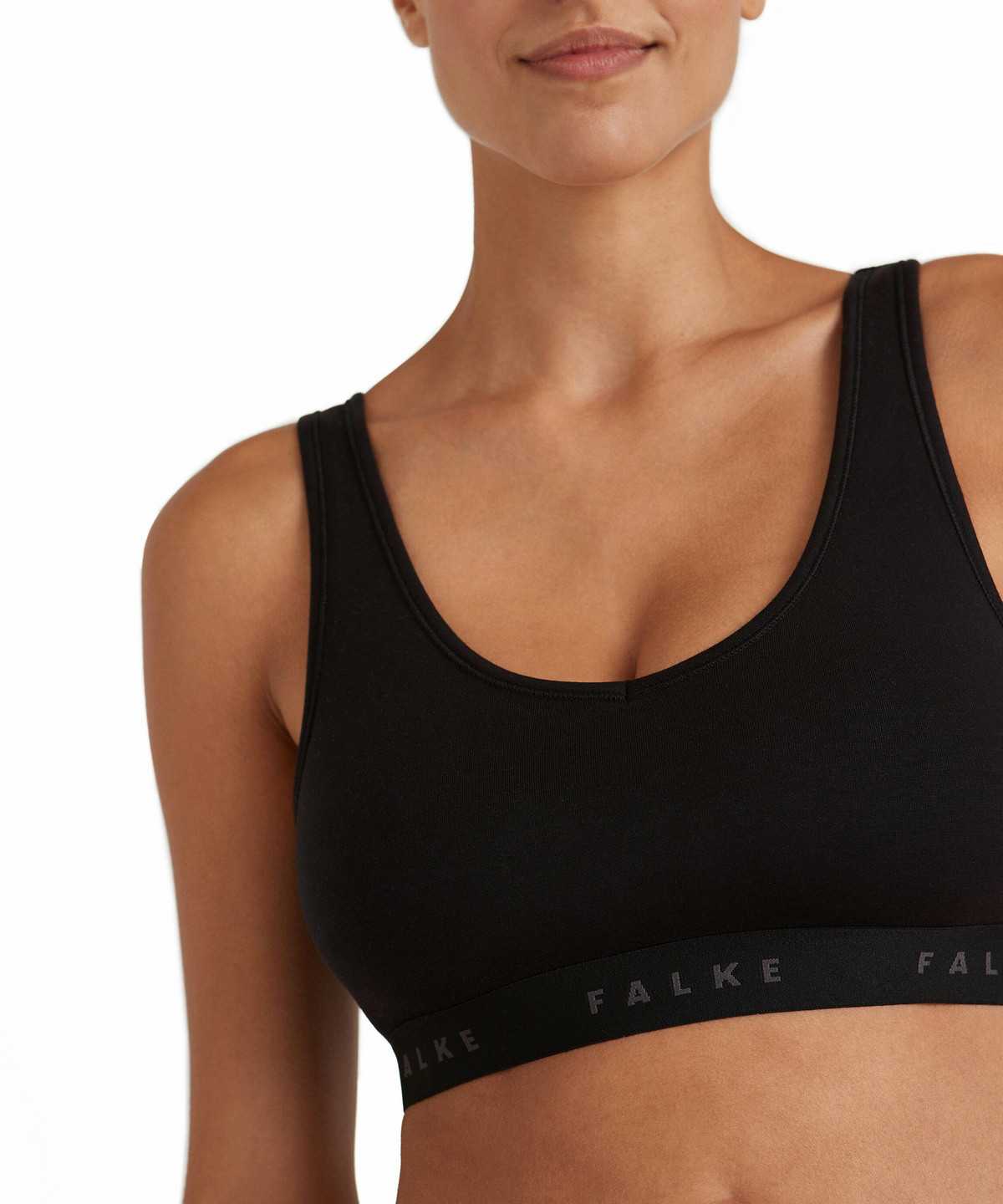 Bras & Tops Falke 2-Pack Bustier Daily Comfort Damskie Czarne | WDLHFY-096