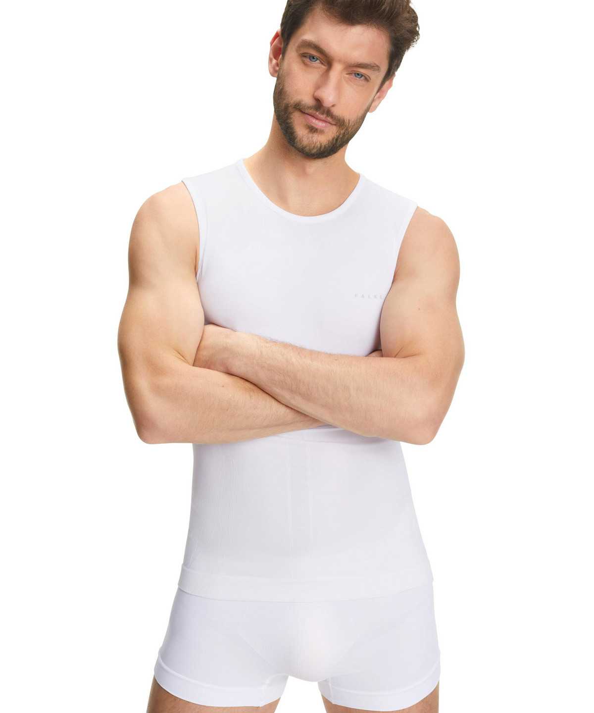 Functional Underwear Falke Singlet Warm Męskie Białe | FESJBR-345