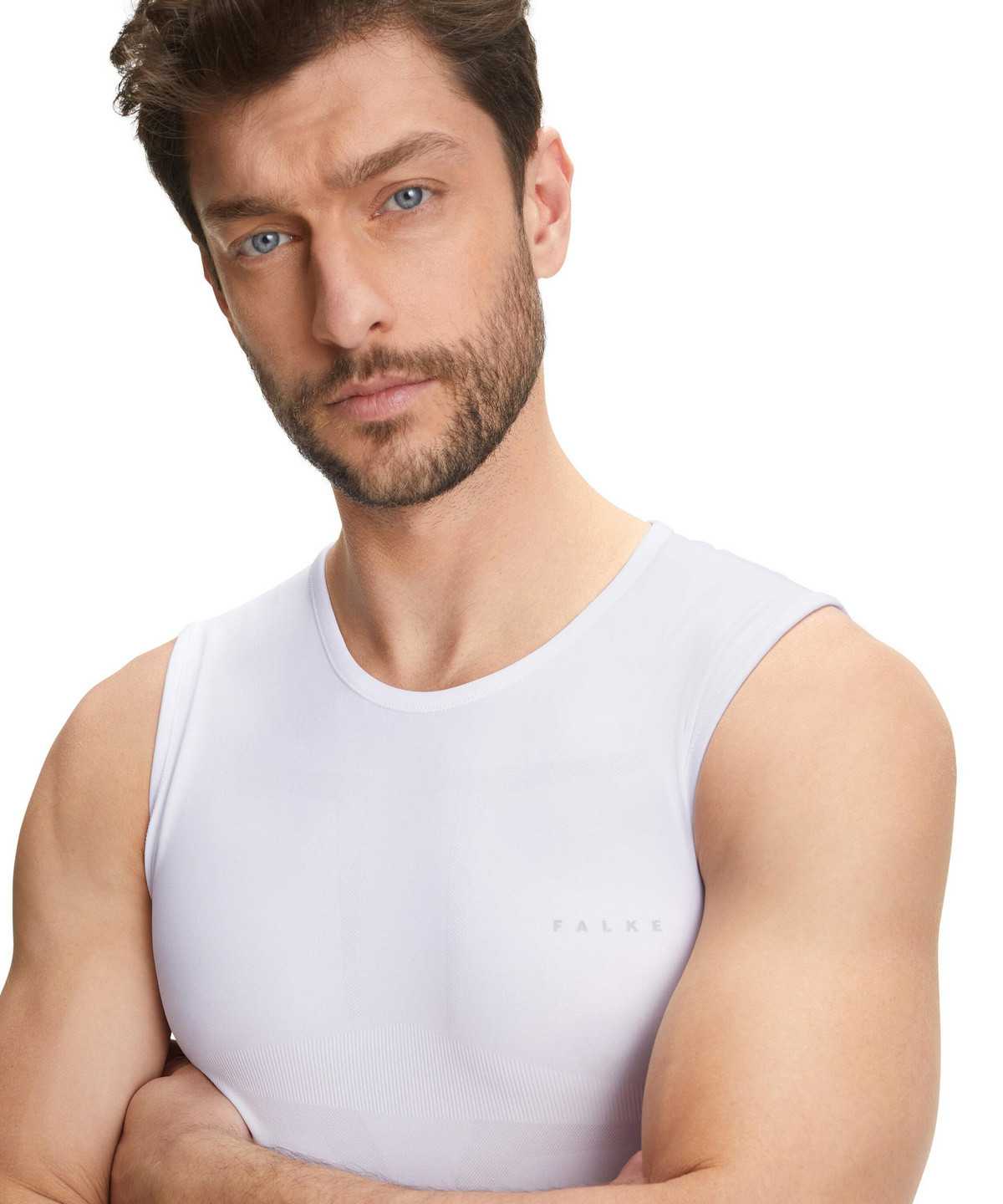 Functional Underwear Falke Singlet Warm Męskie Białe | FESJBR-345