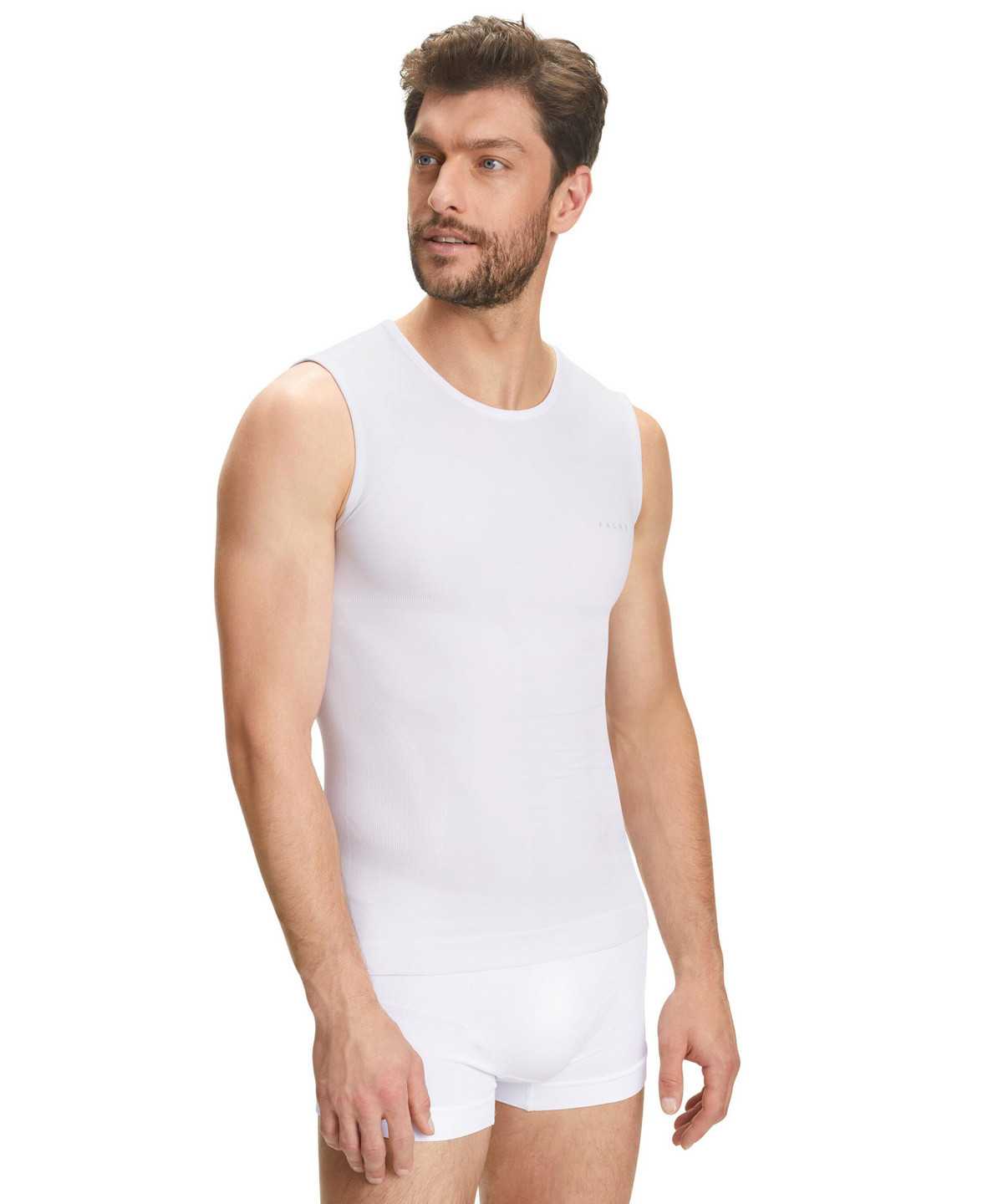 Functional Underwear Falke Singlet Warm Męskie Białe | FESJBR-345