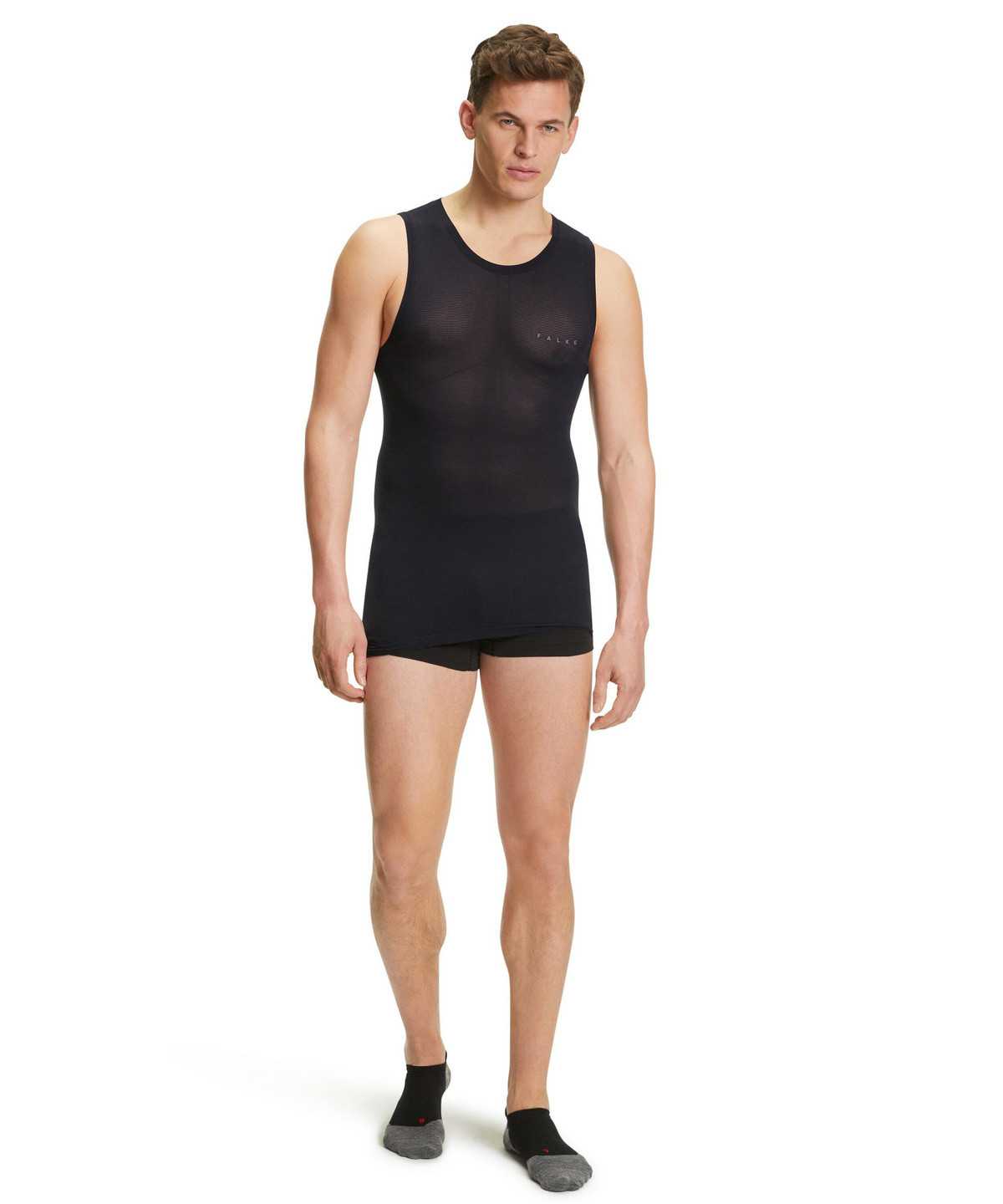 Functional Underwear Falke Top Ultralight Cool Męskie Czarne | TIULEP-128