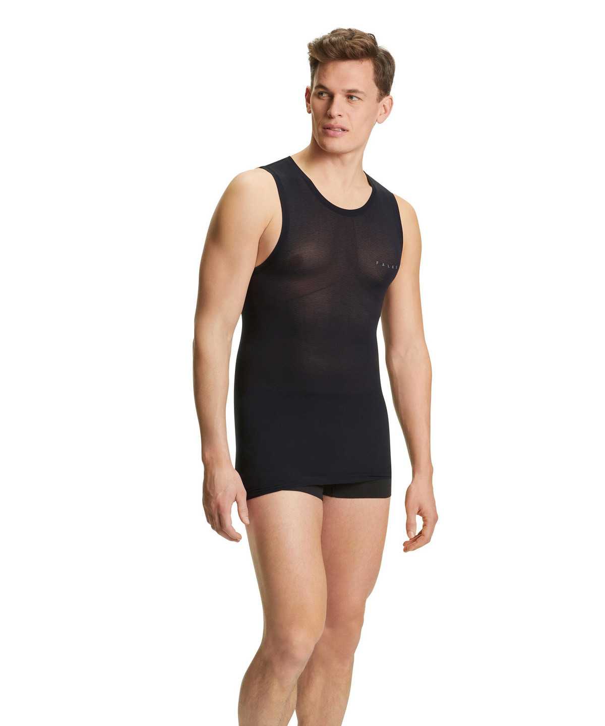 Functional Underwear Falke Top Ultralight Cool Męskie Czarne | TIULEP-128