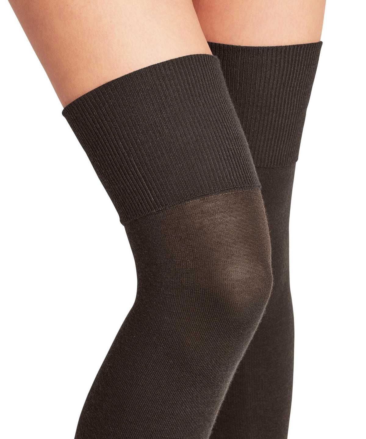 Knee high Socks Falke Softmerino Overknees Damskie Brązowe | BQYSCW-104