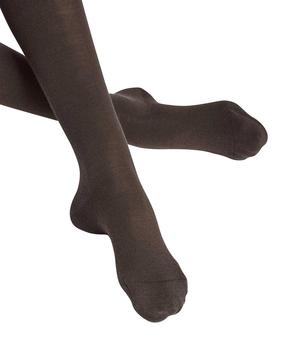 Knee high Socks Falke Softmerino Overknees Damskie Brązowe | BQYSCW-104