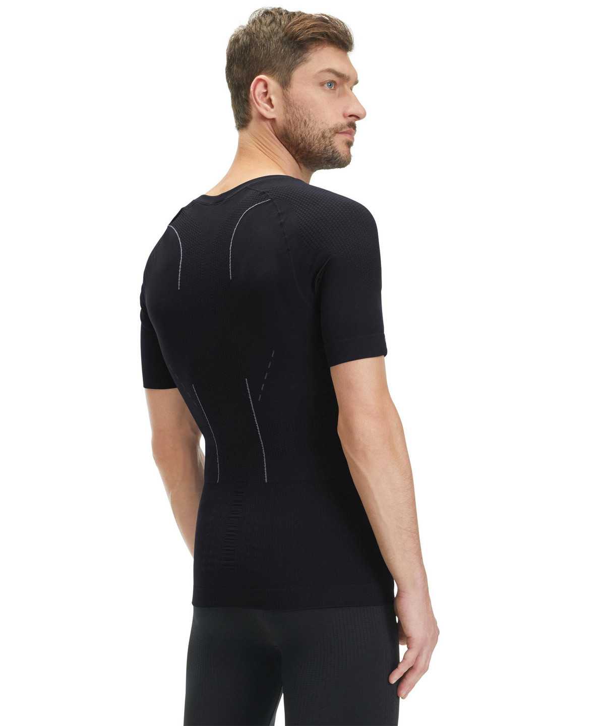 Koszula Z Krótkim Rękawem Falke Impulse Running T-Shirt Round-neck Health Męskie Czarne | DUKFSQ-891