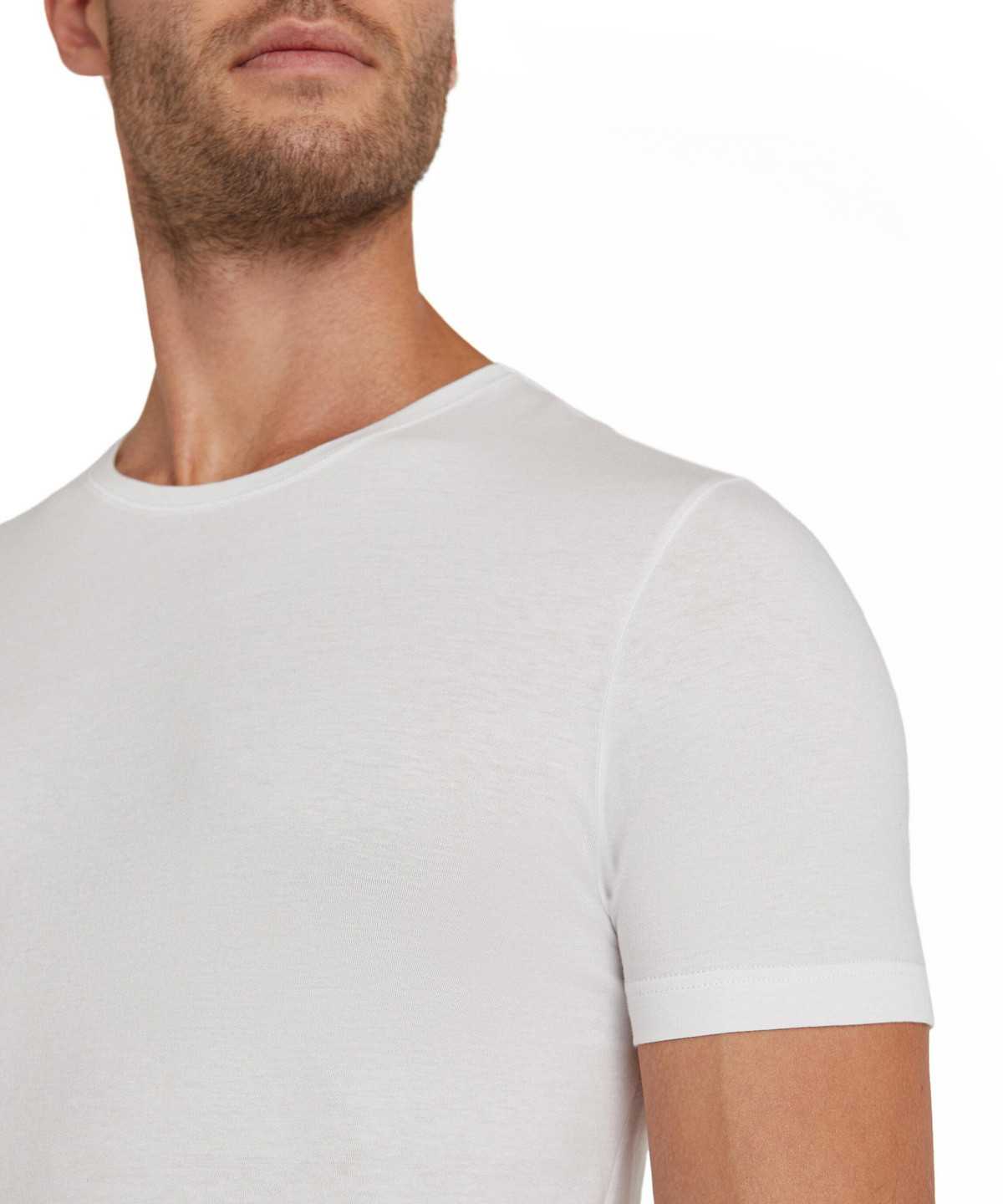 Koszula Z Krótkim Rękawem Falke T-Shirt Round-neck Daily Natural Męskie Białe | BYDVSR-582