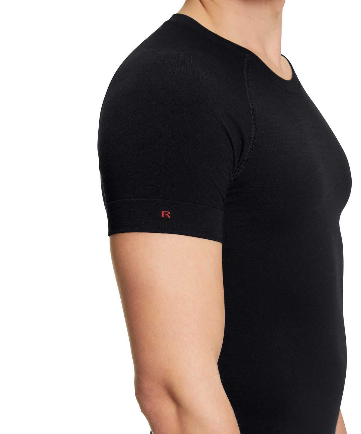 Koszula Z Krótkim Rękawem Falke T-Shirt Wool-Tech Light Męskie Czarne | VUIZCS-518