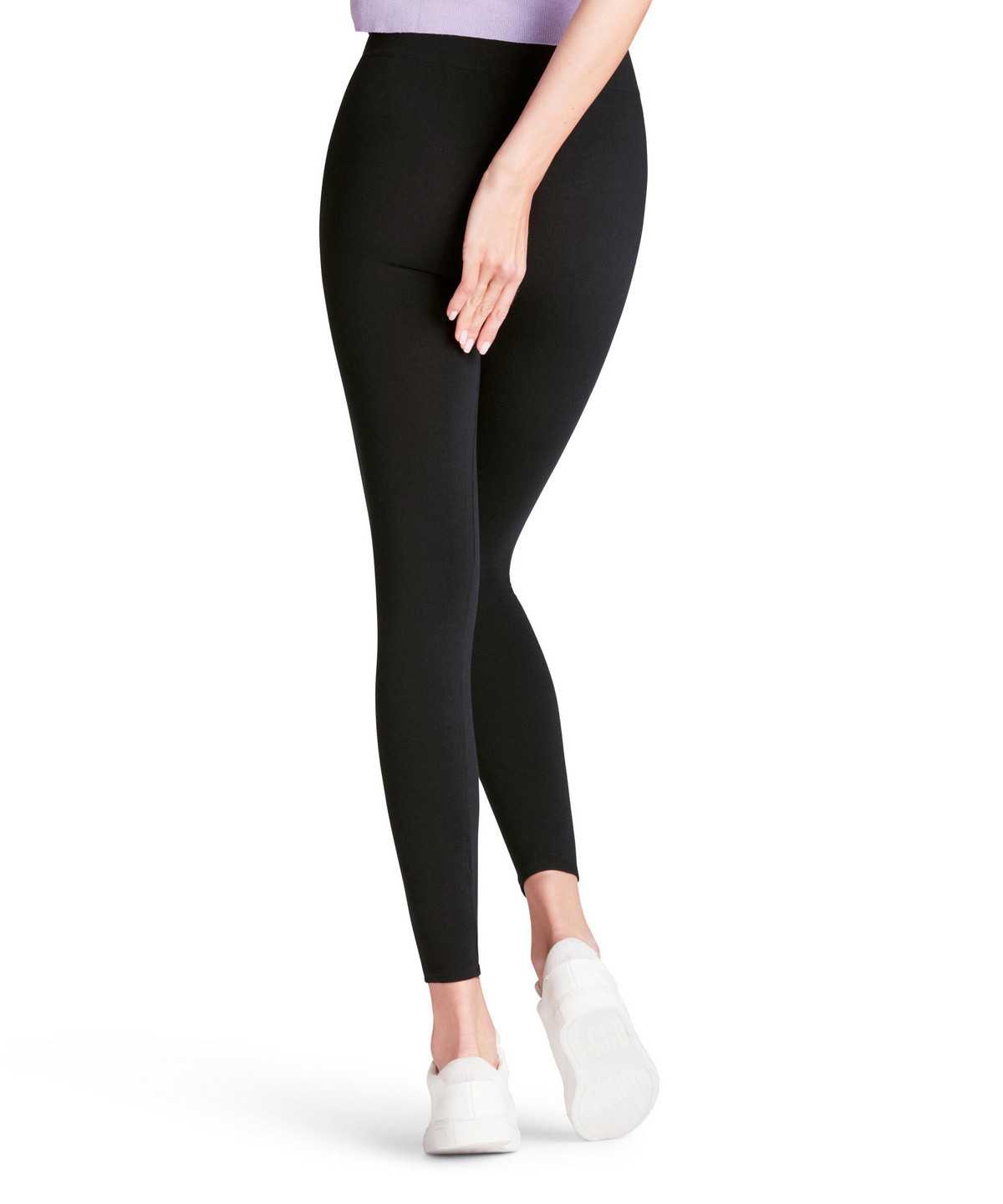 Legginsy Falke Cotton Seamless Leggings Damskie Czarne | LPABFU-975