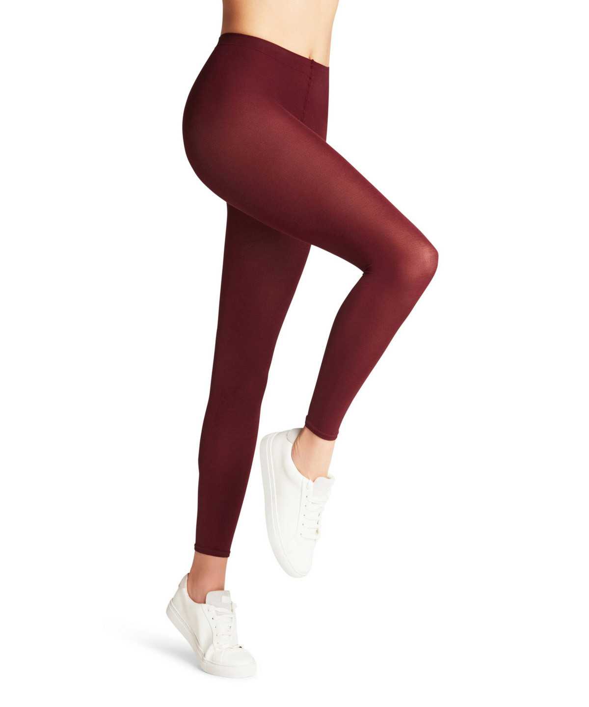 Legginsy Falke Cotton Touch Leggings Damskie Czerwone | JVUHAP-691