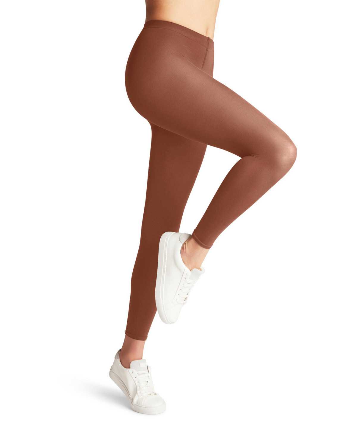 Legginsy Falke Cotton Touch Leggings Damskie Brązowe | GDXTOR-052