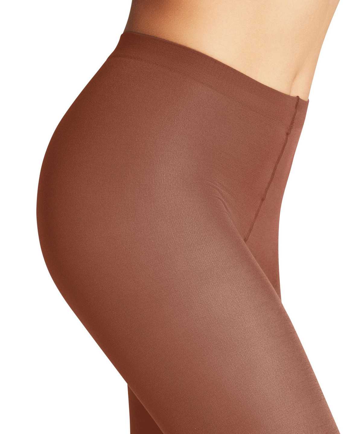 Legginsy Falke Cotton Touch Leggings Damskie Brązowe | GDXTOR-052