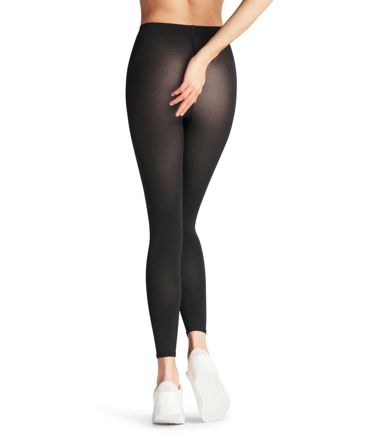 Legginsy Falke Cotton Touch Leggings Damskie Czarne | EBMNHG-271