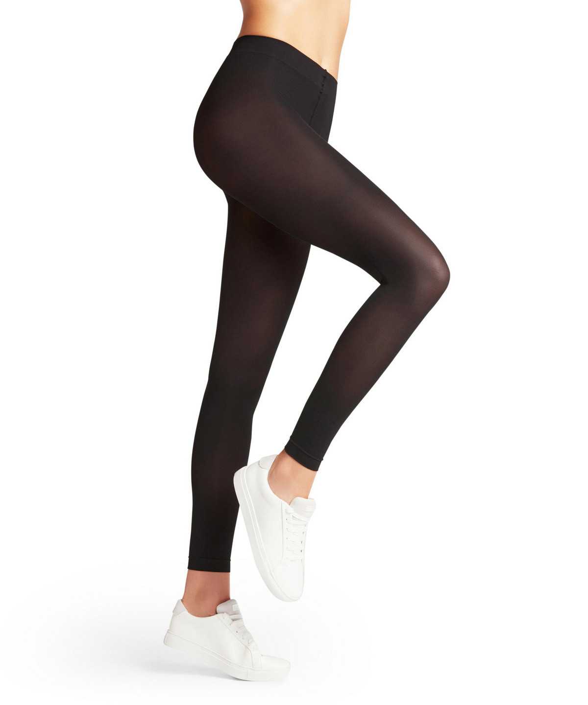 Legginsy Falke Pure Matt 50 DEN Leggings Damskie Czarne | DPCWYZ-897