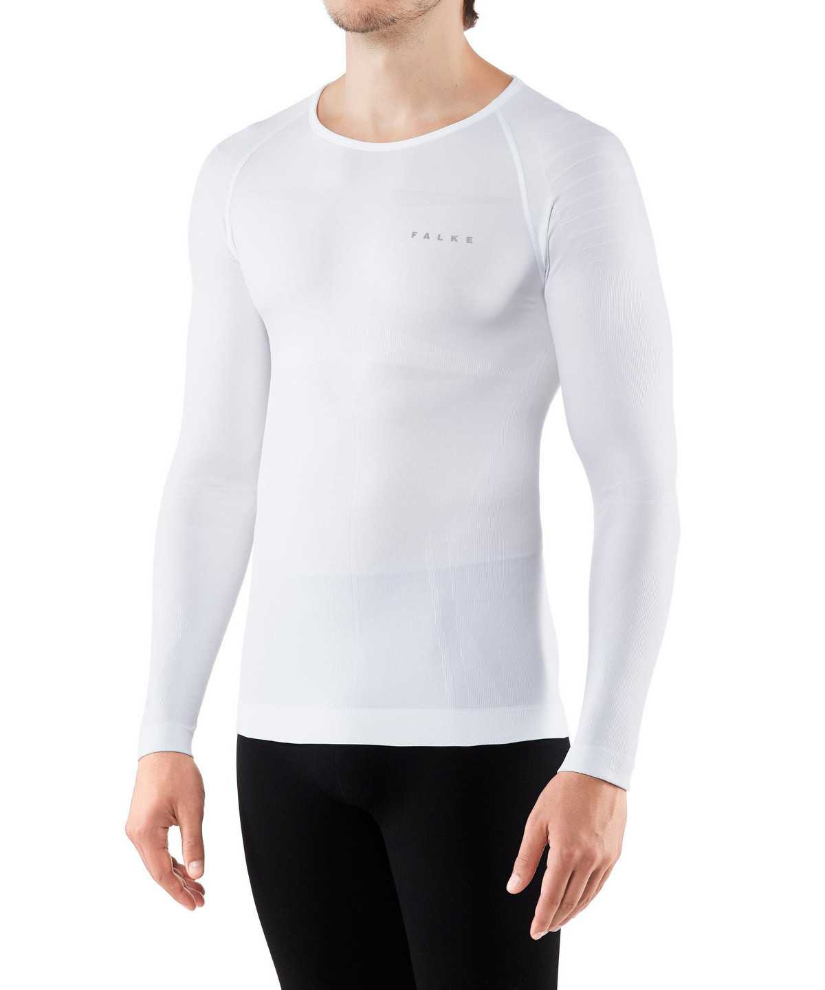 Long Sleeve T-Shirts Falke Long sleeve shirt Warm Męskie Białe | SCFYMO-130