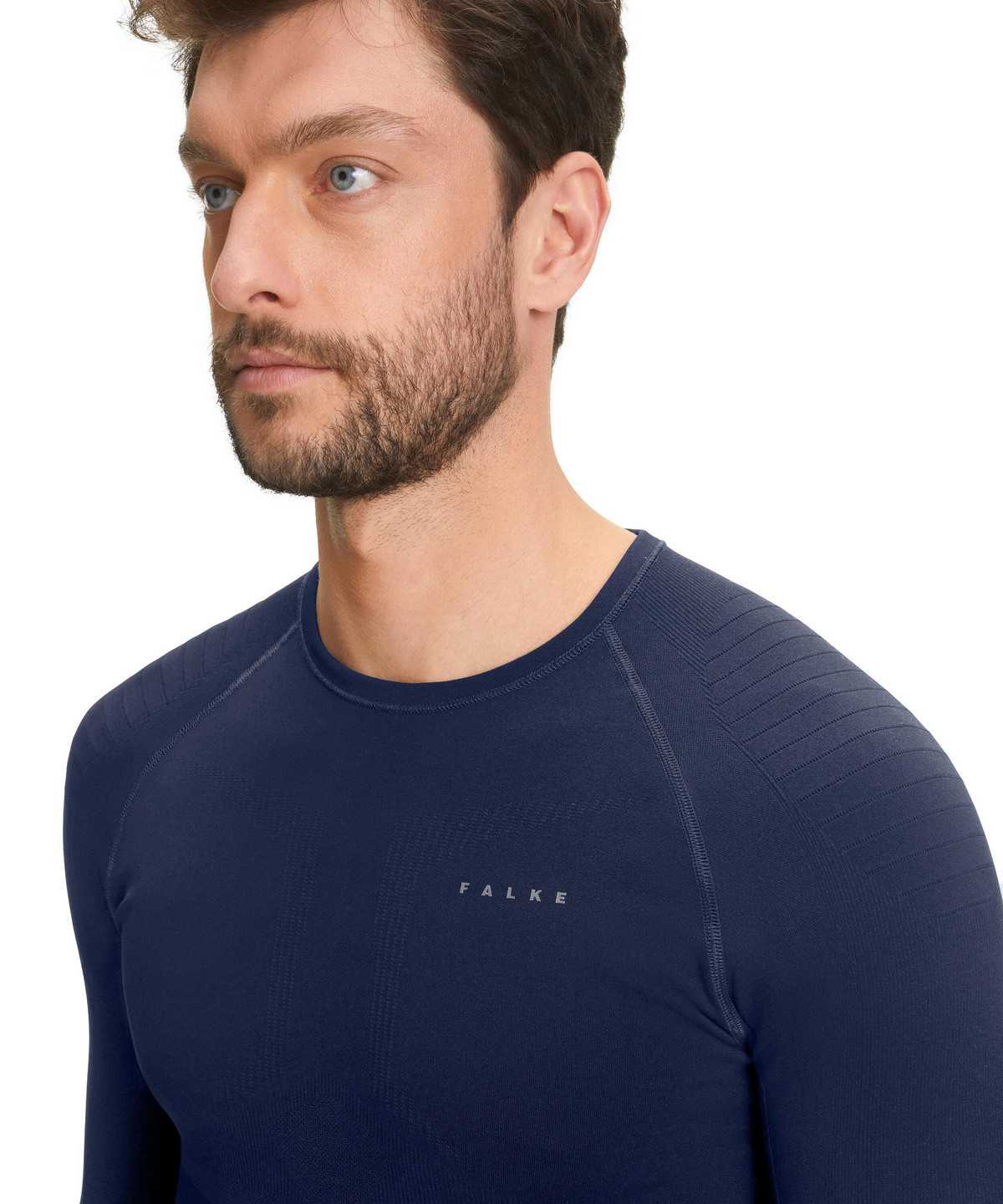 Long Sleeve T-Shirts Falke Long sleeve shirt Maximum Warm Męskie Niebieskie | DNETWF-520