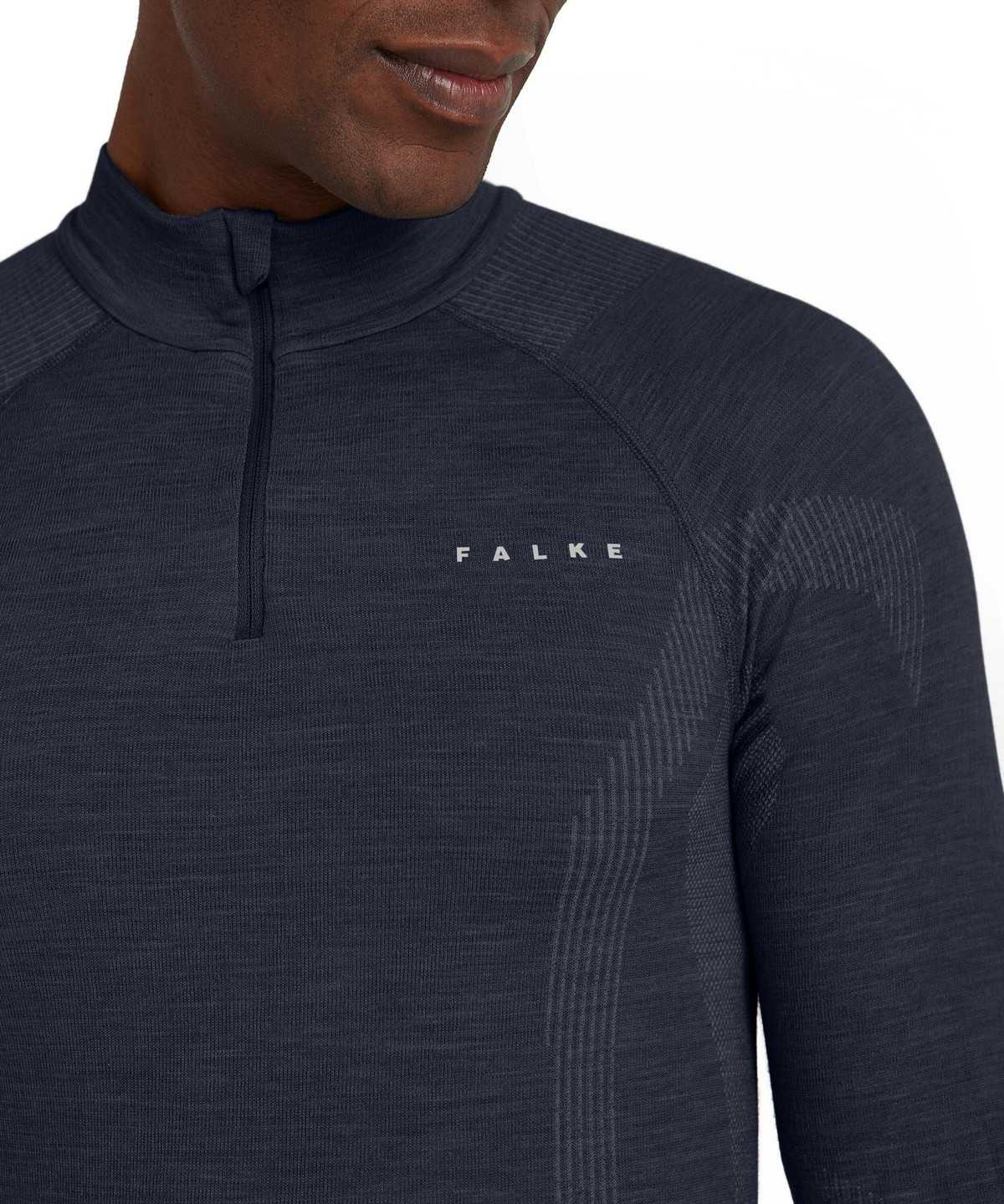 Long Sleeve T-Shirts Falke Long sleeve shirt Wool-Tech Męskie Niebieskie | FMWNPI-063