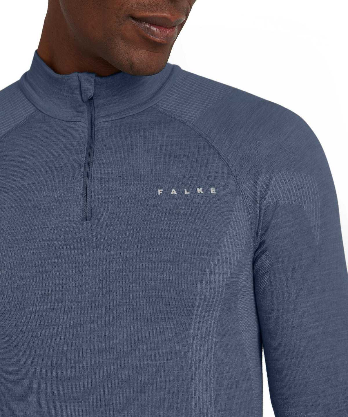 Long Sleeve T-Shirts Falke Long sleeve shirt Wool-Tech Męskie Niebieskie | RTNXPM-693