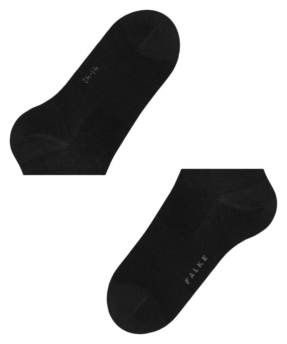 No Show Socks Falke ClimaWool Invisibles Męskie Czarne | AZIKRQ-180