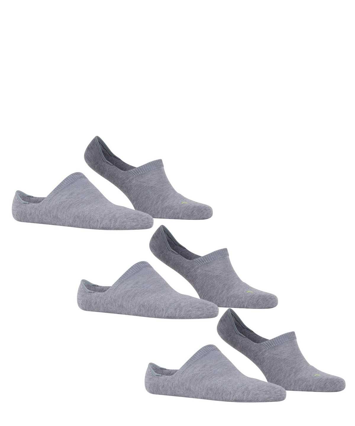 No Show Socks Falke Cool Kick 3-Pack Invisibles Męskie Szare | GDIJKE-921