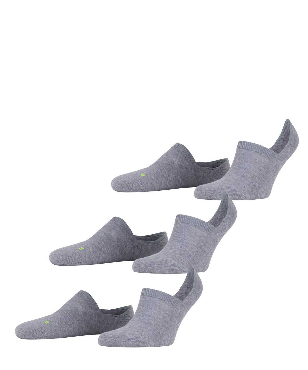 No Show Socks Falke Cool Kick 3-Pack Invisibles Męskie Szare | GDIJKE-921