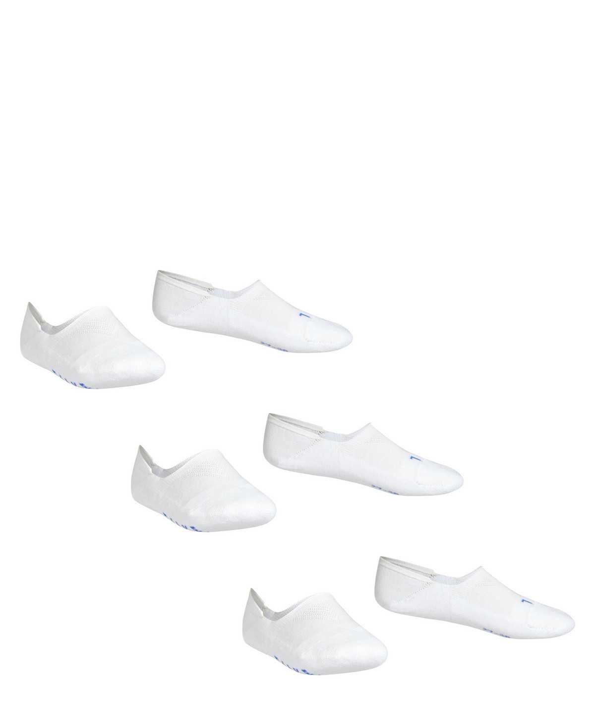 No Show Socks Falke Cool Kick 3-Pack Invisibles Dziecięce Białe | ANGLXC-260